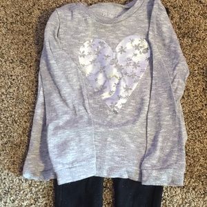 2T outfit with sparkle leggings!